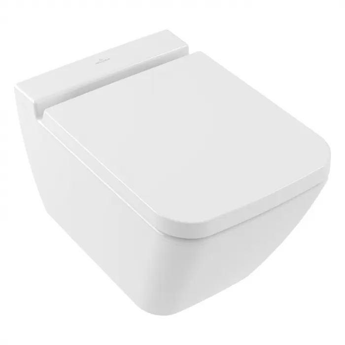 Set vas wc suspendat dreptunghiular, alb lucios, directFlush, CeramicPlus, Villeroy Boch Finion