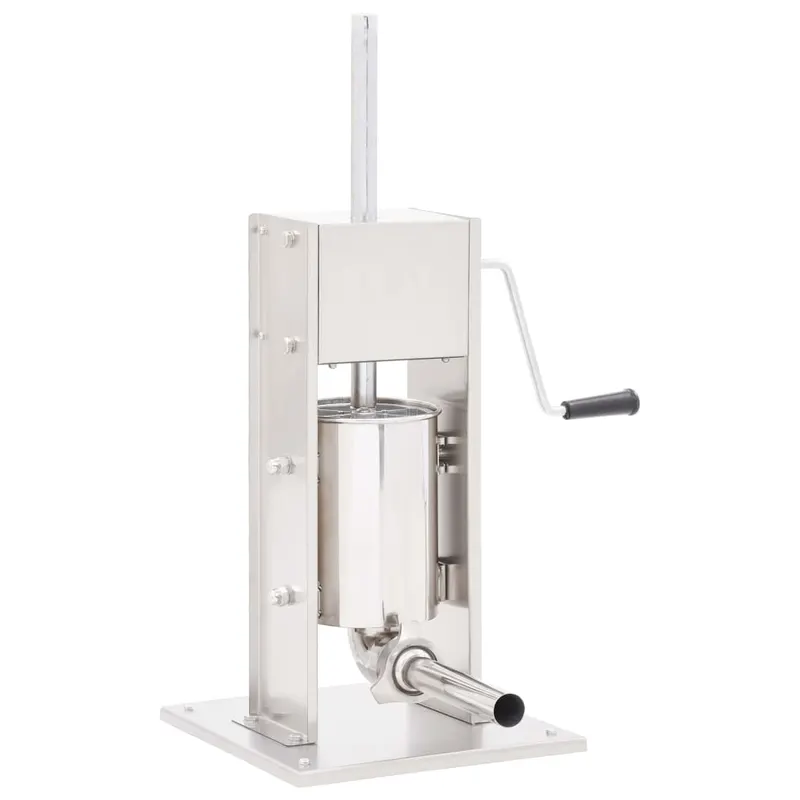 aparat de umplut carnati manual, argintiu, 3 l, otel inoxidabil