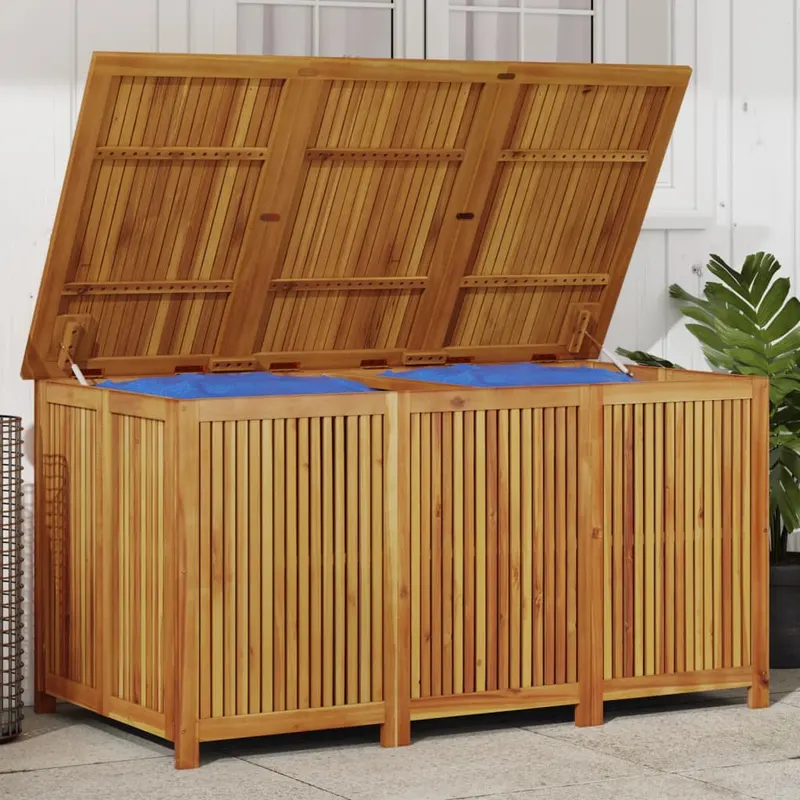 lada depozitare pentru gradina 150x80x75 cm lemn masiv acacia