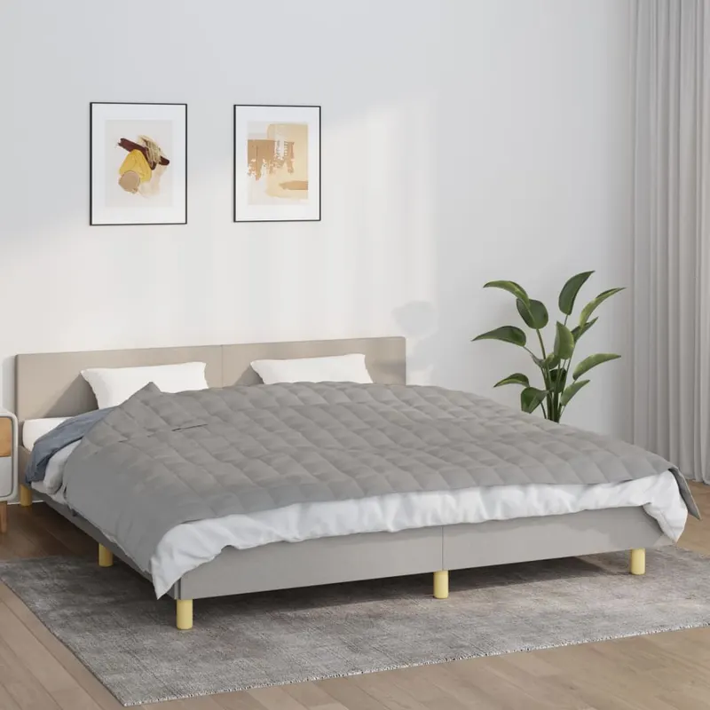 patura cu greutati, gri, 155x220 cm, 7 kg, material textil