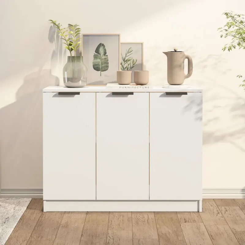 servanta, alb, 90,5x30x70 cm, lemn prelucrat
