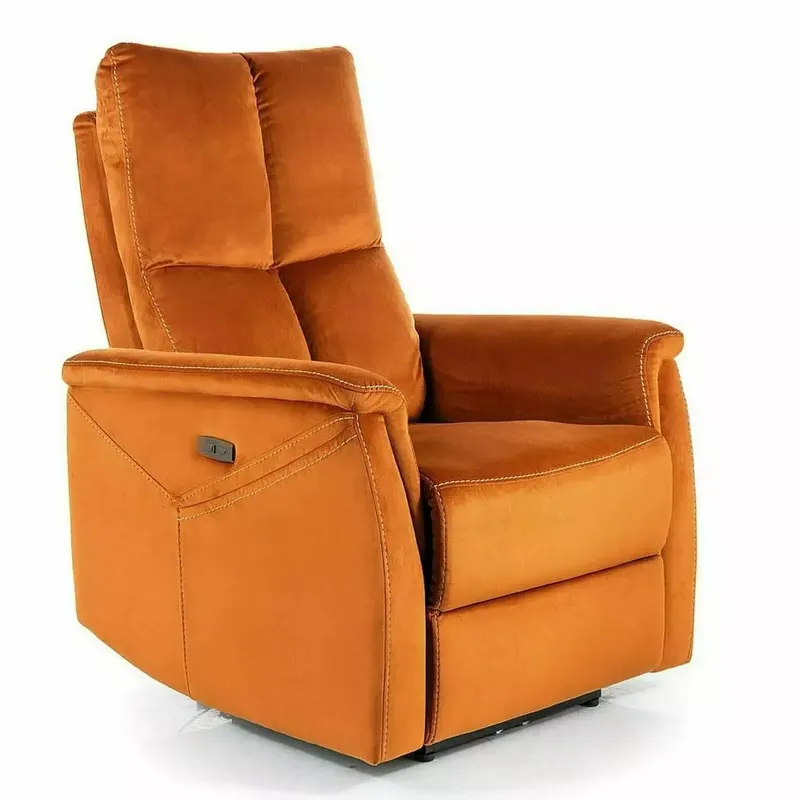 Fotoliu rabatabil NARA MASAJ VELVET - Orange