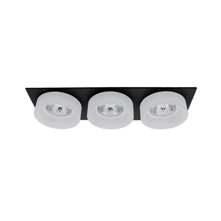 Spot incastrat LEWYN TRIPLE - Negru