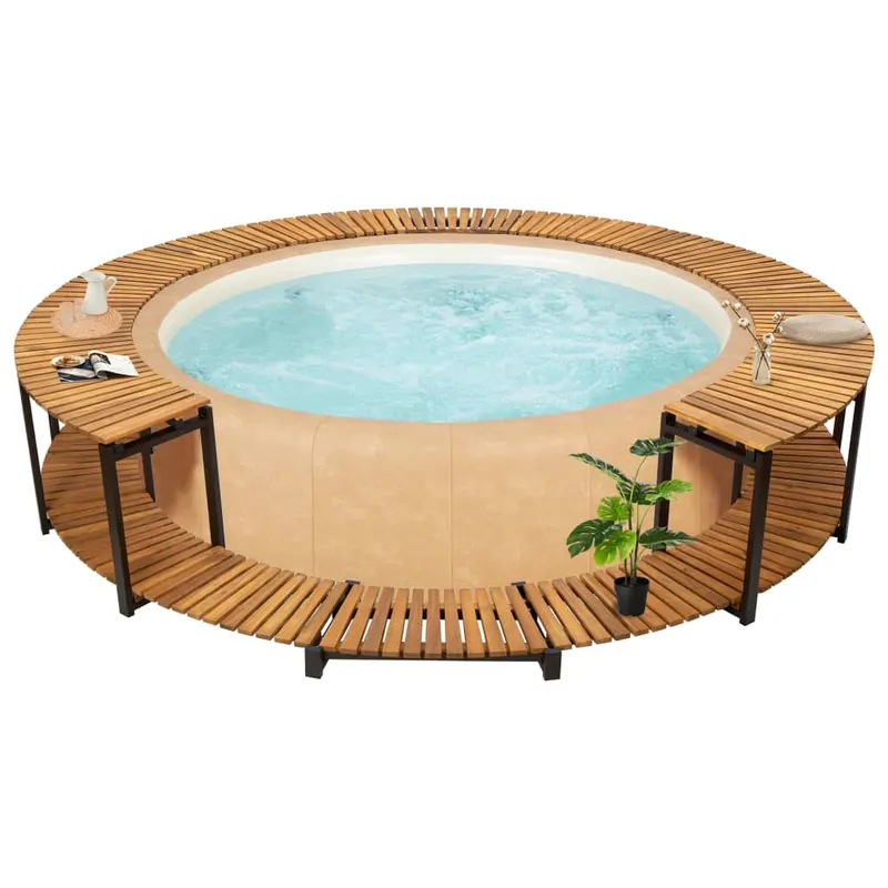 mobilier de imprejmuire spa, 273x53 cm, lemn masiv de acacia