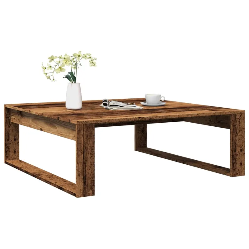 masuta de cafea, lemn vechi, 100x100x35 cm, lemn prelucrat
