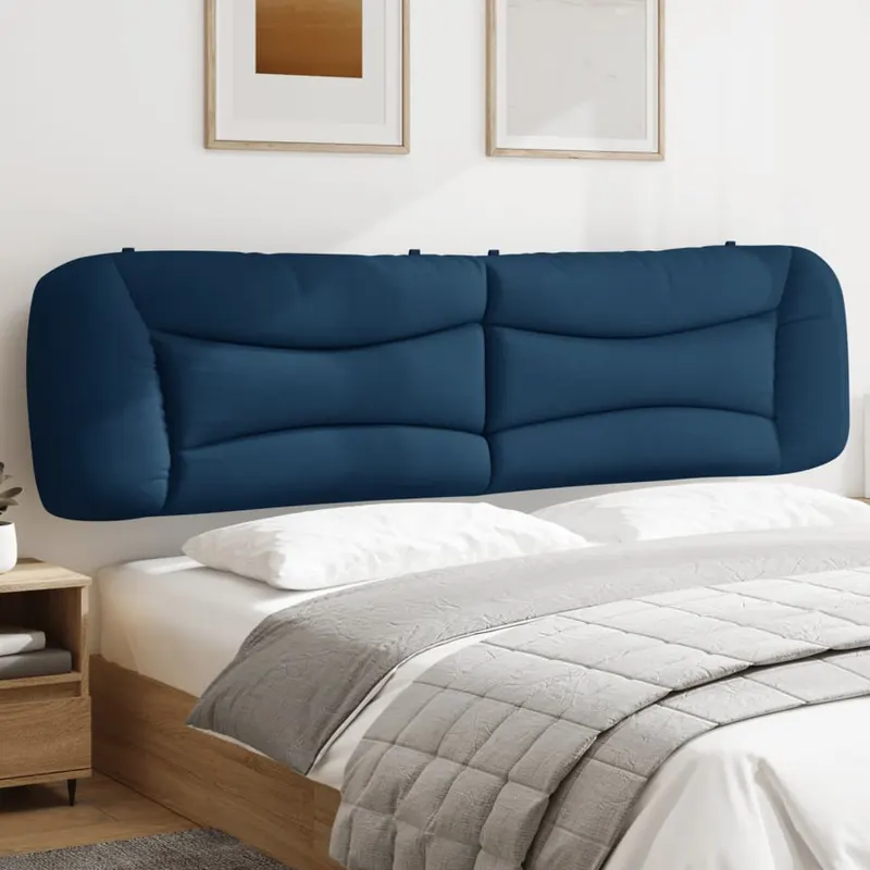 perna pentru tablie de pat, albastru, 200 cm, material textil