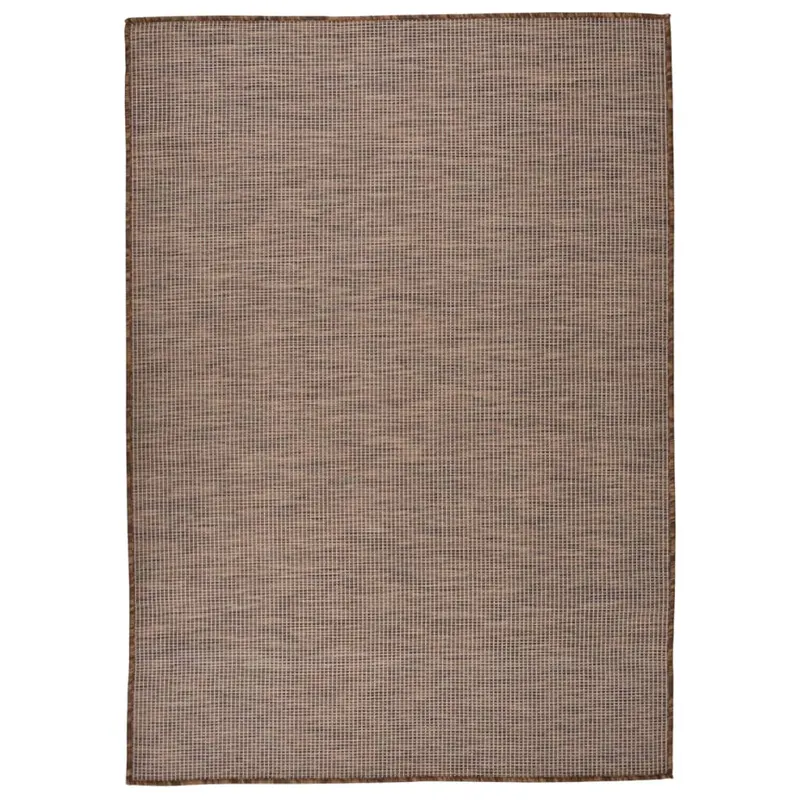 covor de exterior, maro, 140x200 cm, tesatura plata