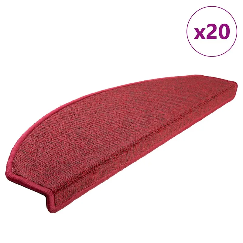 covorase scara 20 buc rosu bordeaux 65x24x4 cm