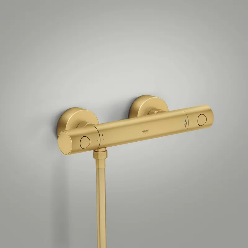 Baterie dus Grohe 34765GN0, Grohtherm 800, aparenta, termostat, mat, auriu