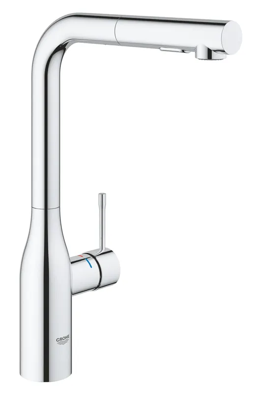 Baterie bucatarie Grohe 30432000, Accent, tip comanda monocomanda, marime inalta, forma pipa tip l, crom