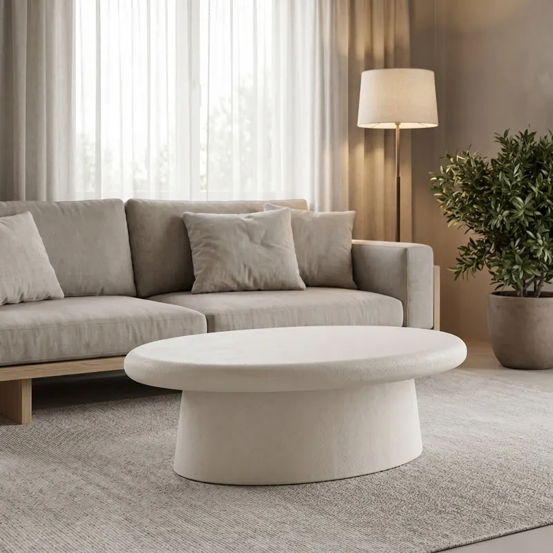 Masuta de cafea Herona, MDF, Alb, 100x60x34 cm - Alb