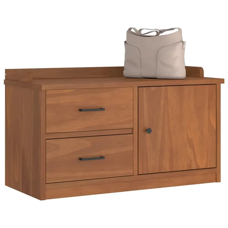 banca pentru hol „sandnes” 87x40x50 cm din lemn masiv de pin