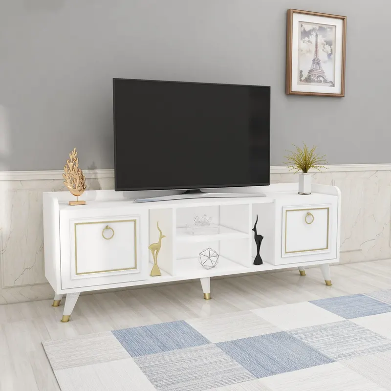 Comoda Tv Ana cu Usa si Rafturi, 150 X 55 X 35 Cm - Multicolor