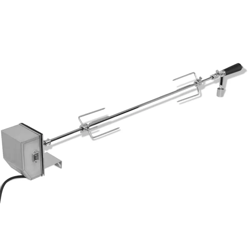 rotisor cu motor profesional pentru gratar, otel, 1200 mm