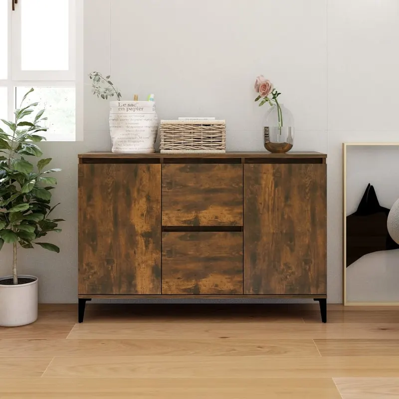 servanta, stejar fumuriu, 104x35x70 cm, lemn prelucrat