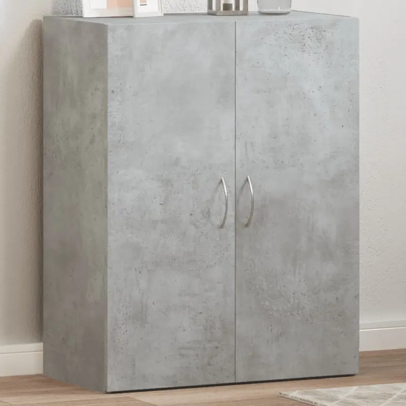 fiset, gri beton, 60x32x77,5 cm, lemn prelucrat
