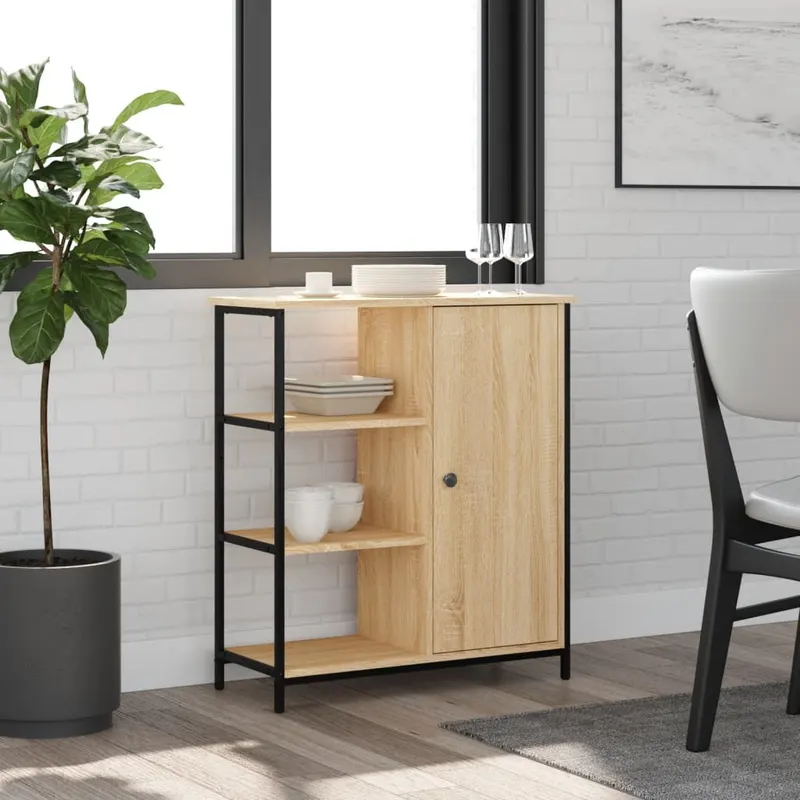 servanta, stejar sonoma, 70x30x80 cm, lemn prelucrat
