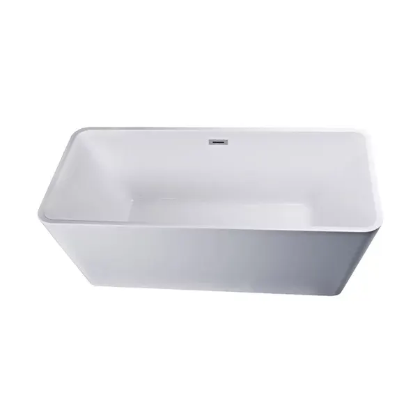 Cada freestanding Florida Quadro New 150, 150x75x58 cm, dreptunghiulara, cu instalatie completa, garantie 2 ani, alb