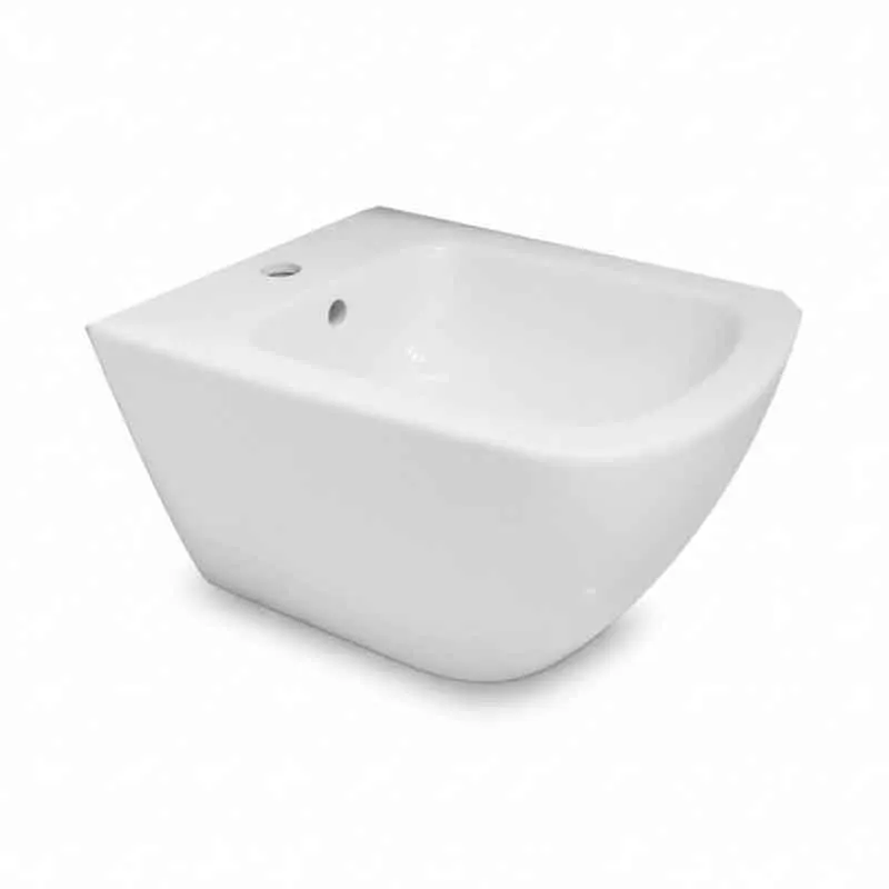 Bideu suspendat Fluminia Dino, fixare ascunsa, 37x55.5cm, orificiu baterie, portelan, alb