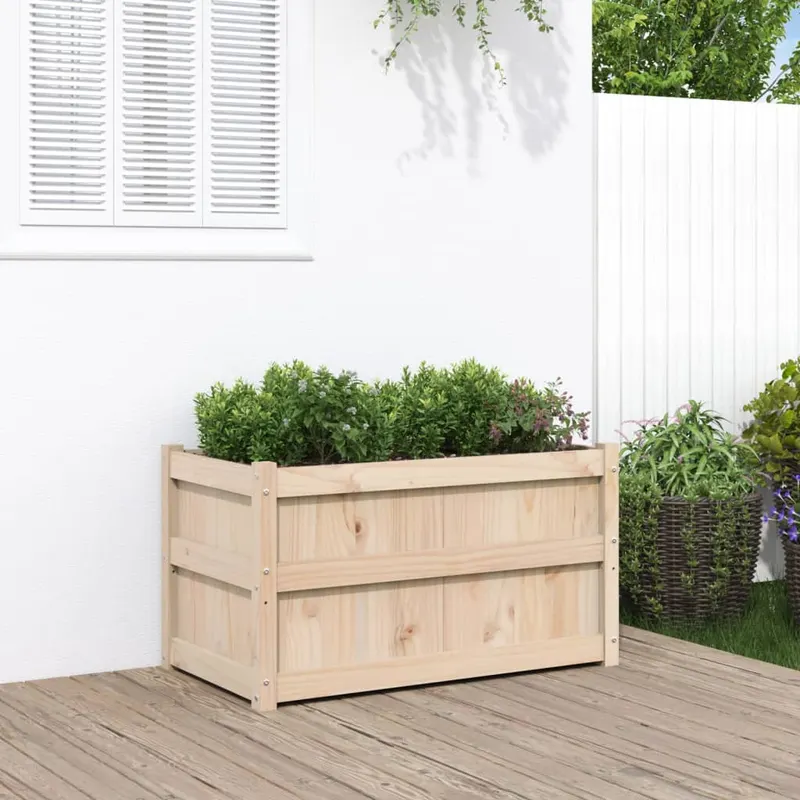 jardiniera de gradina, 90x50x50 cm, lemn masiv de pin