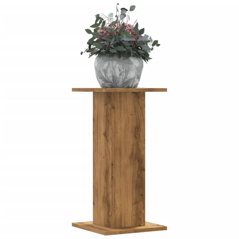 suporturi de plante, 2 buc., stejar artizanal, 30x30x60cm, lemn