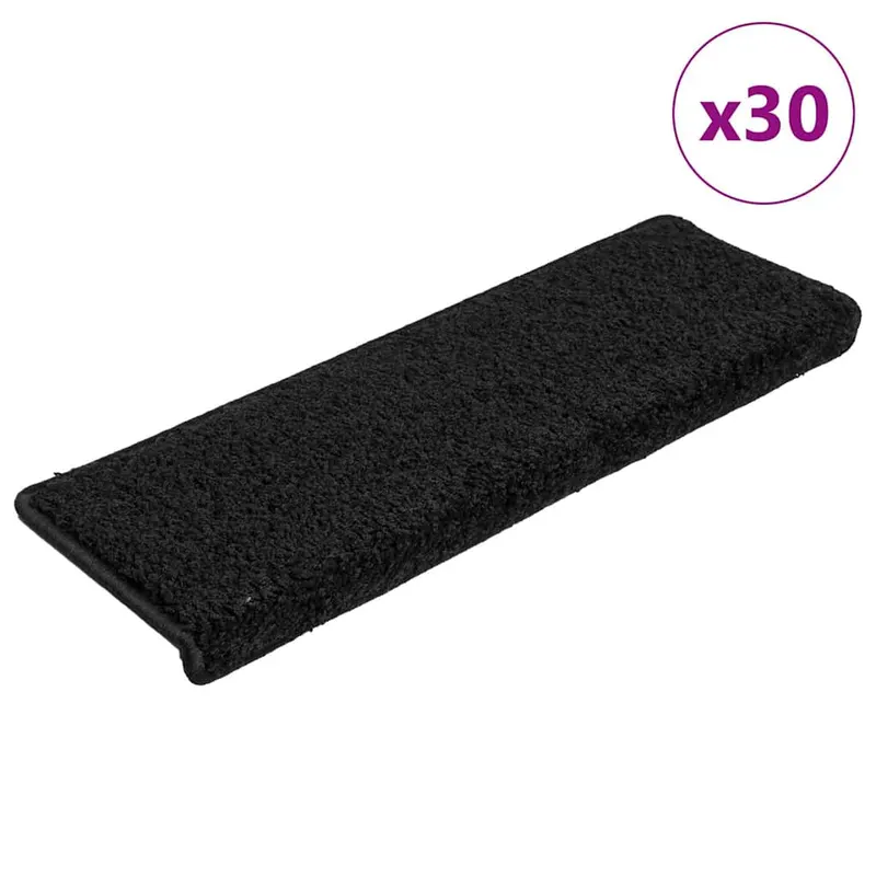 covorase scara 30 buc 65x21x4 cm negru