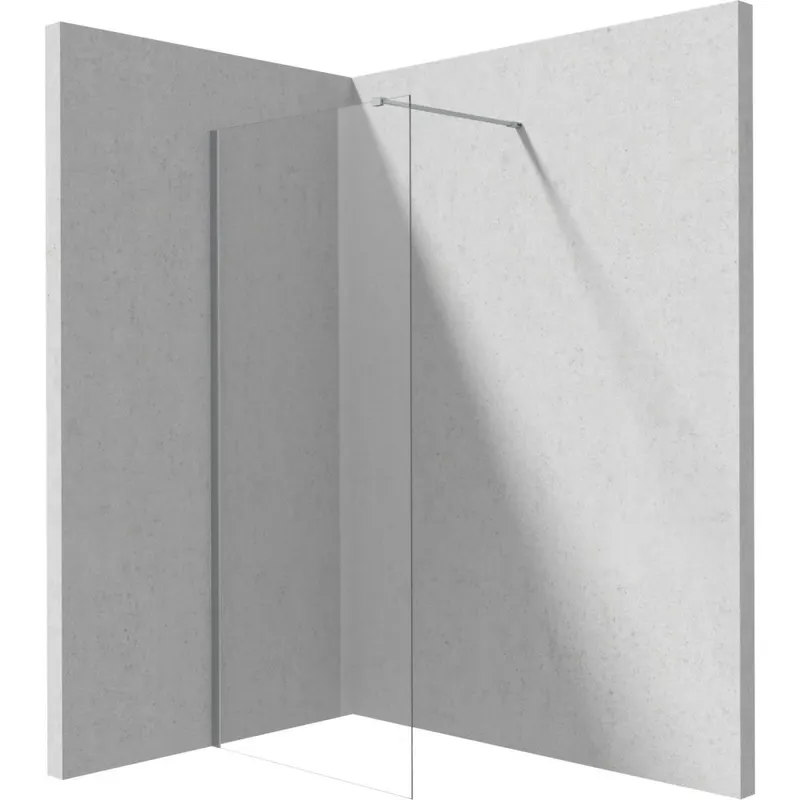 Paravan dus walk-in sticla securizata 100x195 cm otel slefuit Deante Prizma