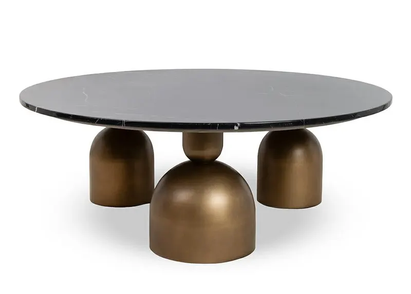 Masuta de cafea LORNIN 115 x 40 CM - Negru/Gold