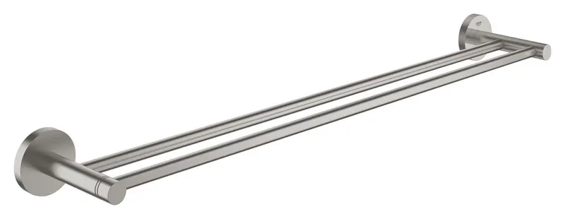 Bara prosop Grohe 40802DC1, Essentials, pe perete, 654 mm, metal, mat, otel satinat