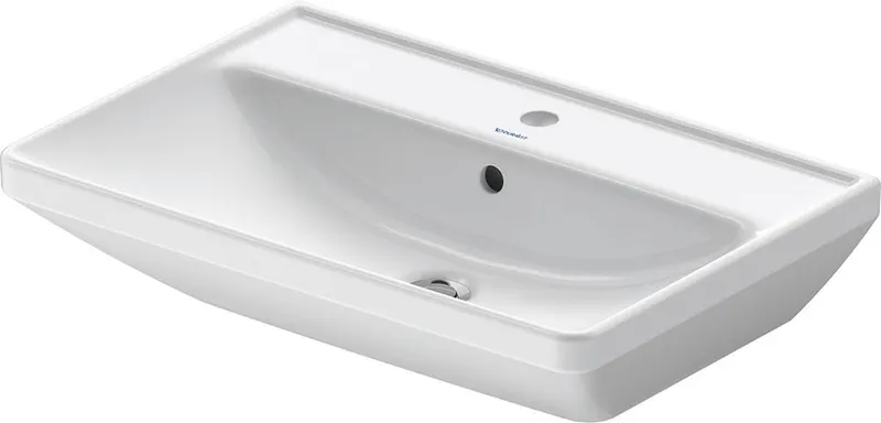 Lavoar Duravit 2366650000, D-Neo, montaj pe perete, preaplin, zona montaj interior, elemente fixare ascunse, alb