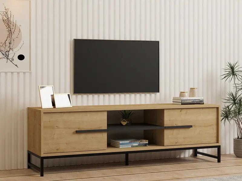 Comodă TV Mono, Diverse culori, 160x40x50 cm - Stejar safir