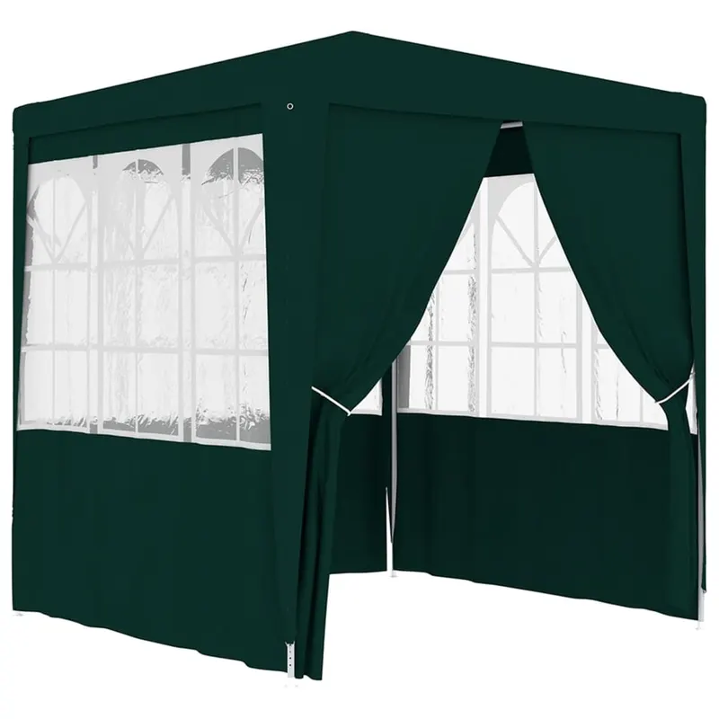 cort de petrecere profesional cu pereti verde 2,5x 2,5m 90 g/m2