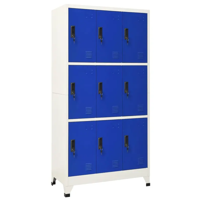 fiset, gri si albastru, 90x45x180 cm, otel