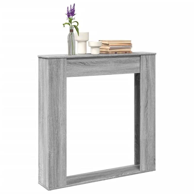 masca de semineu, sonoma gri, 100x20x100 cm, lemn prelucrat