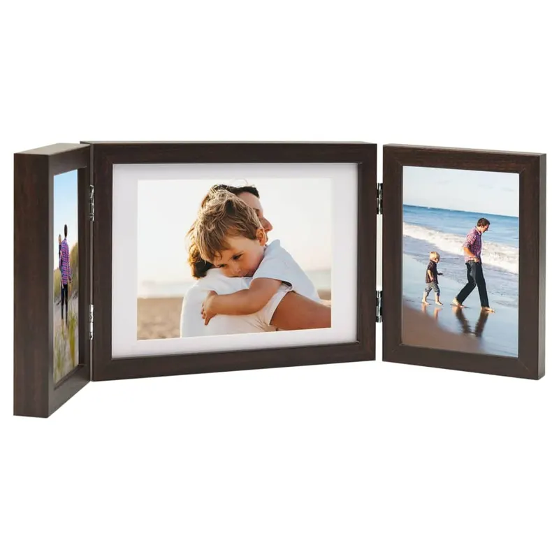 rama foto tripla, colaj, maro inchis, 22x15 cm+2x(10x15 cm)