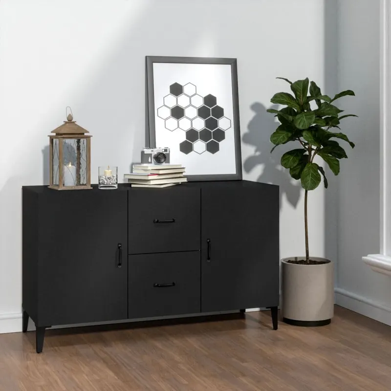 servanta, negru, 100x36x60 cm, lemn compozit