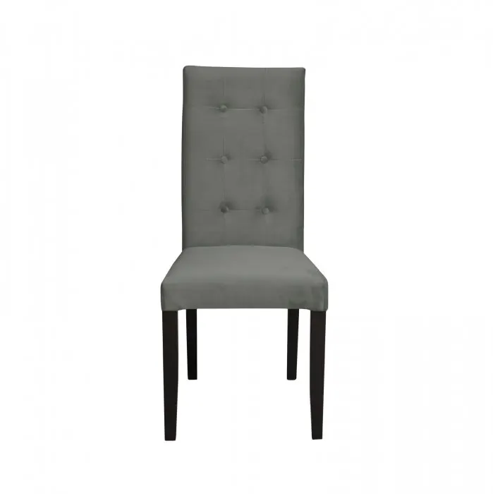 Scaun living TEO LUX, picioare lemn wenge, stofa gri deschis, 46x60x98 cm