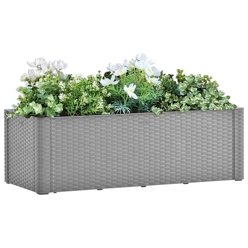 strat inaltat gradina sistem automat udare gri 100x43x33 cm