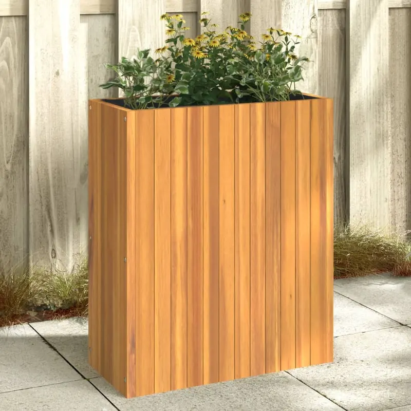 jardiniera de gradina, 59x27,5x70 cm, lemn masiv de acacia