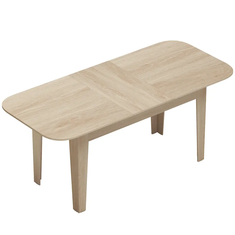 HOMCOM Masă Ovală Extensibilă pentru Dining, 140-180 cm, Stejar