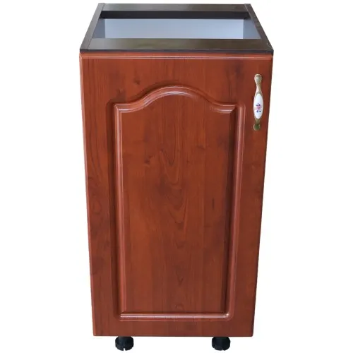 Corp inferior cu 1 usa stanga Zebra, Wenge/ MDF Cedru Mustata, fara blat, 40 x 82 x 50 cm