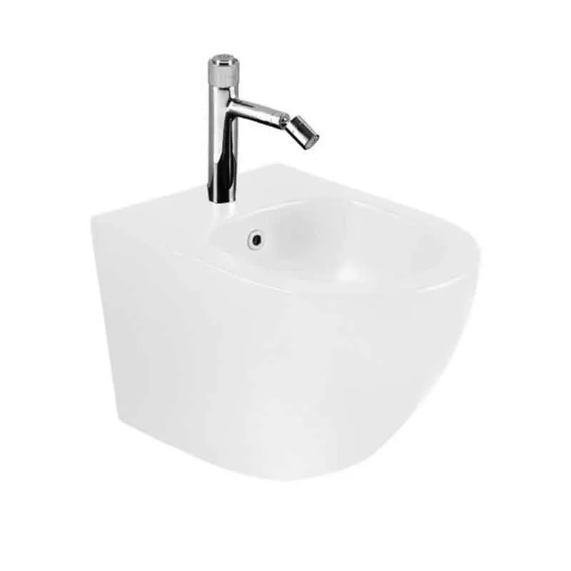 Bideu suspendat Fluminia Ricci, fixare ascunsa, 36x49cm, montaj suspendat, alb