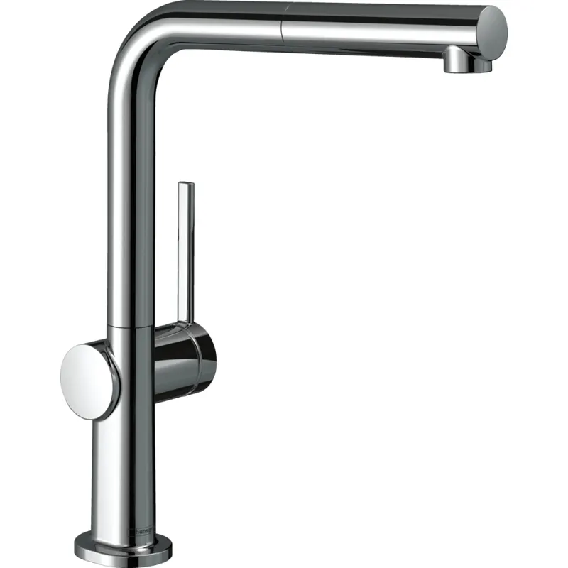 Baterie chiuveta bucatarie crom lucios cu dus extractibil Hansgrohe Talis M54 72809000