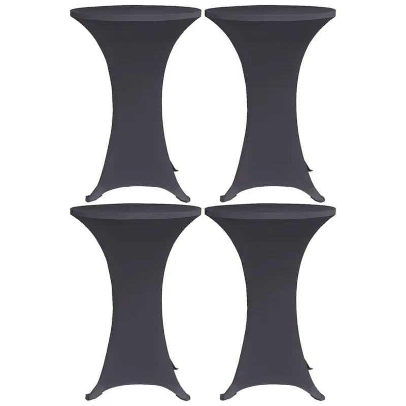 husa de masa elastica, 4 buc., antracit, 60 cm