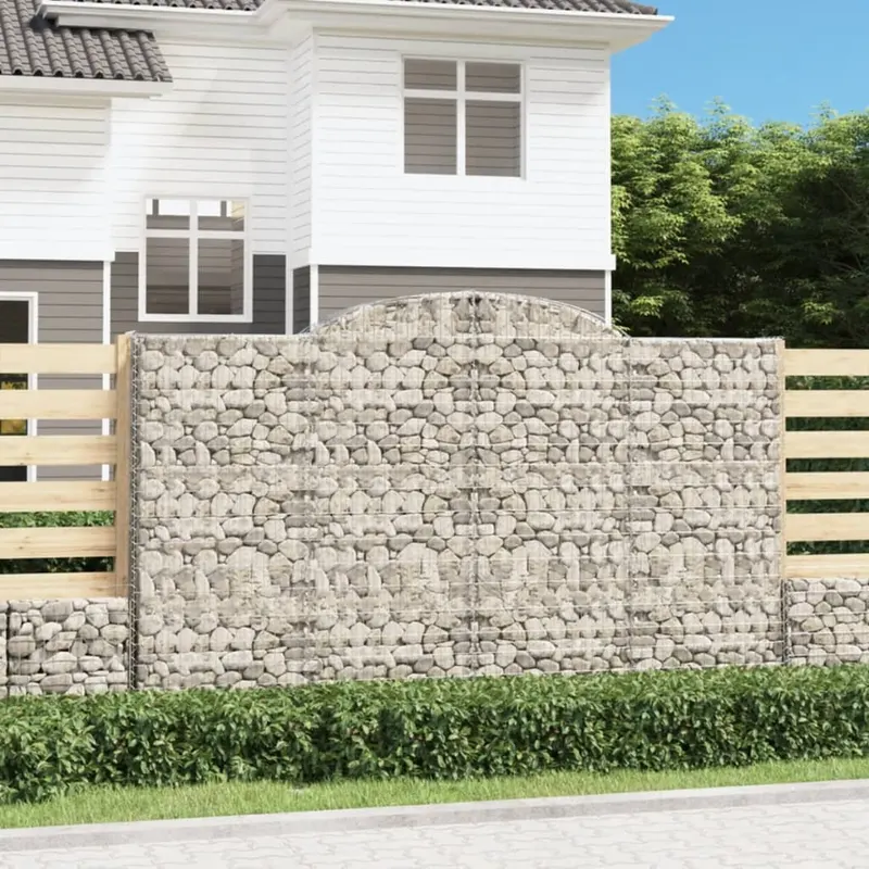 cosuri gabion arcuite 5 buc, 300x50x180/200 cm, fier galvanizat