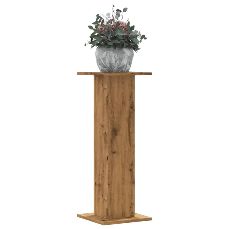 suporturi de plante, 2 buc., stejar artizanal, 30x30x80cm, lemn