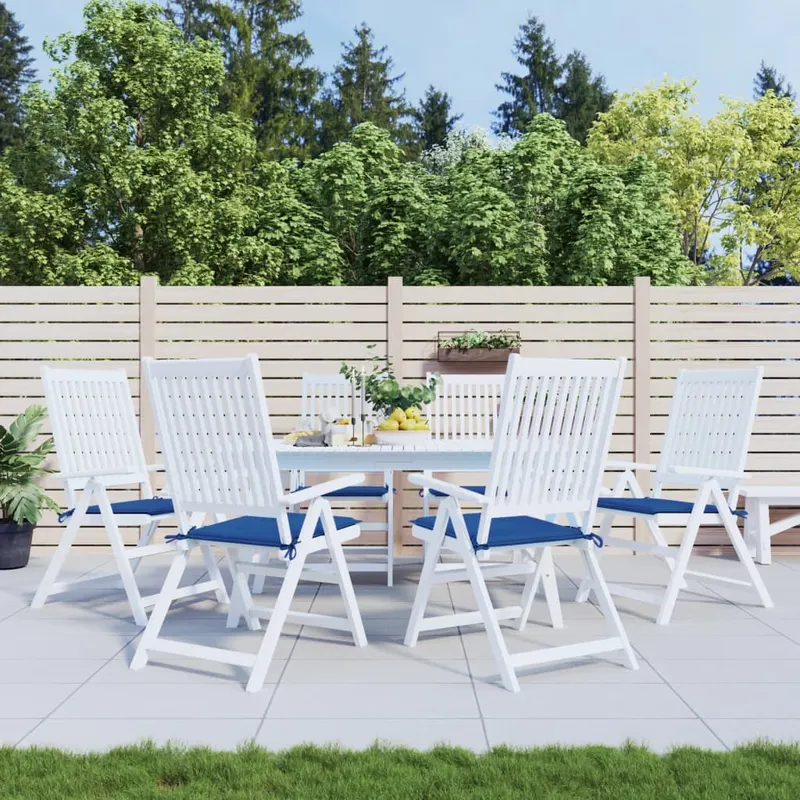 perne scaune gradina 6 buc. albastru 50x50x3 cm tesatura oxford
