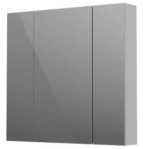 Dulap cu oglinda Oriston Neo, 80 x 70 x 13.5 cm, mat, gri, 00-SGL3D-80-99
