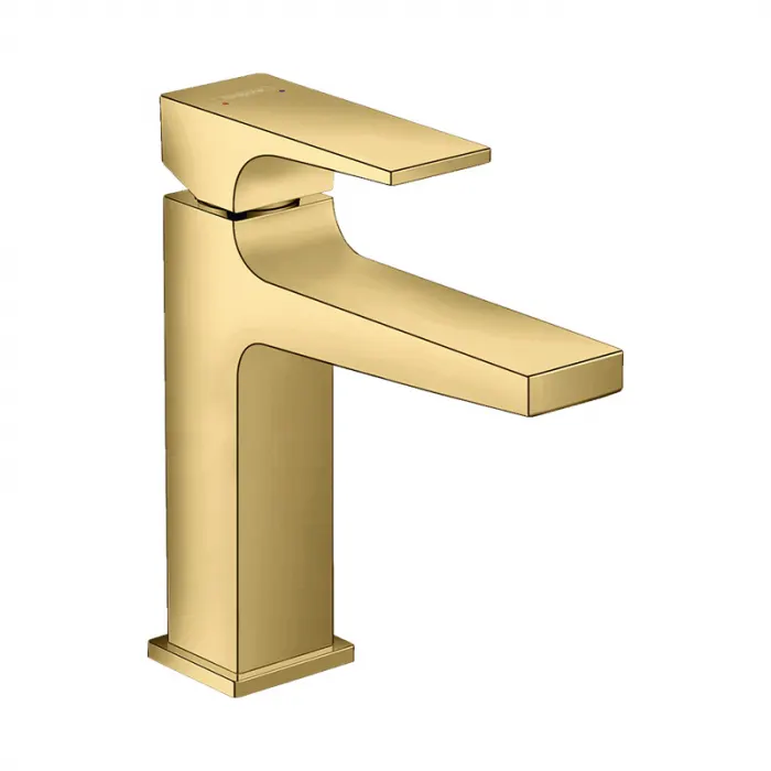 Baterie lavoar cu ventil inclus, auriu lucios, Hansgrohe Metropol 110