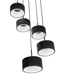 Lampa suspendata PATTY 5L - Negru